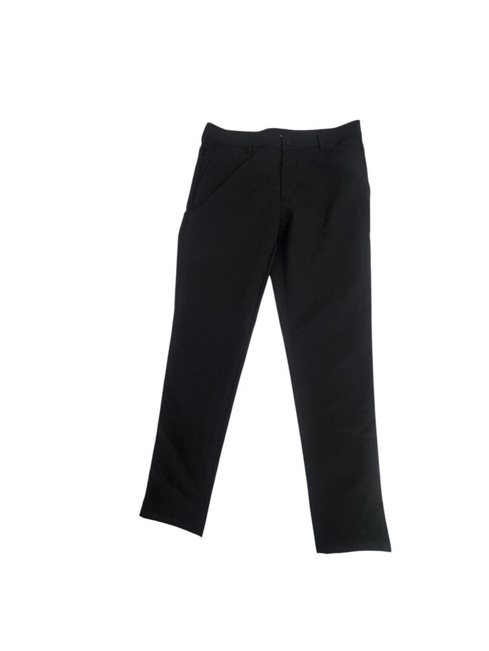 banana republic mens black 32x34 Flat Front Pants Stretch Classic Fit